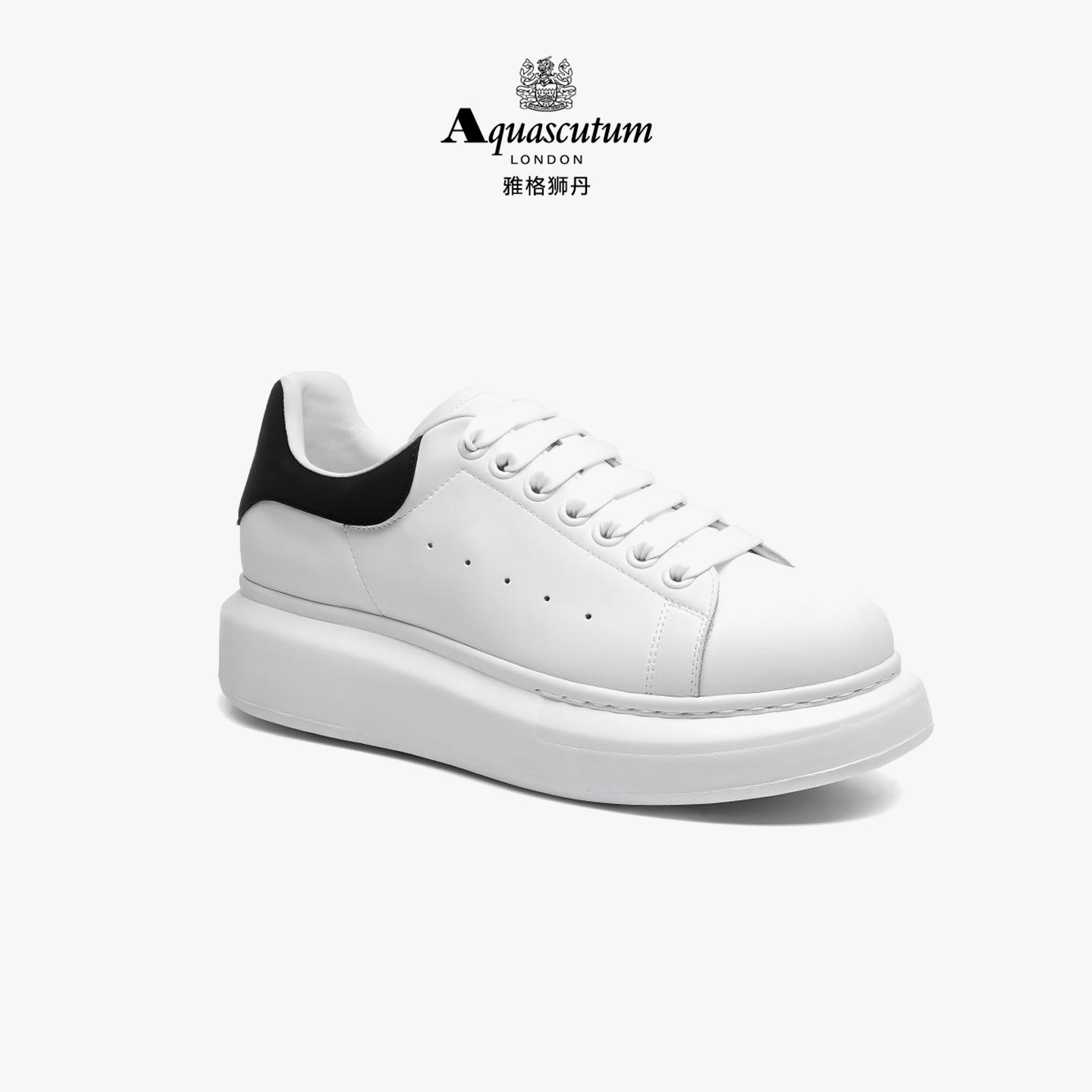 雅格狮丹男鞋牛皮小白鞋休闲女鞋