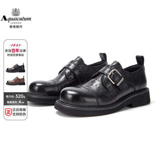 Aquascutum雅格狮丹1851百年品牌女鞋时尚玛丽珍鞋德比休闲皮鞋子