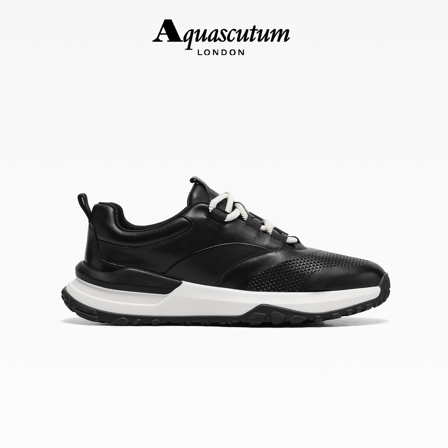 AQUASCUTUM JUNIOR系带轻便网布运动懒人时尚百搭男休闲运动鞋