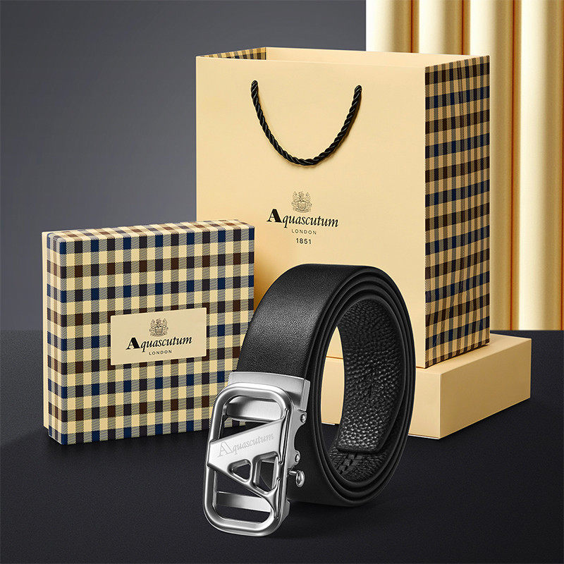 Aquascutum雅格狮丹真皮腰带礼盒