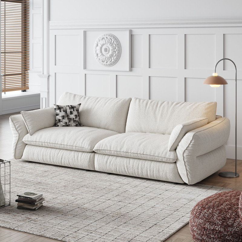 政府补贴格拉朵法式复古沙发奶油风客厅直排设计师小户型布艺沙发