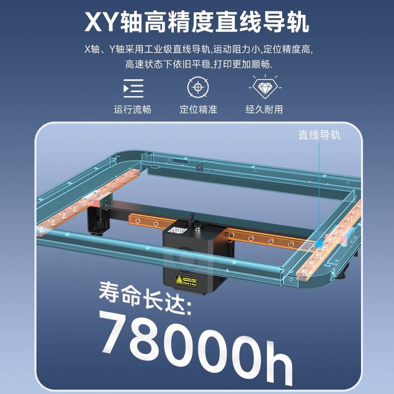 启庞KLP1高速3D打印机自动调平高精度家用桌面级FDM3d打印机DIY