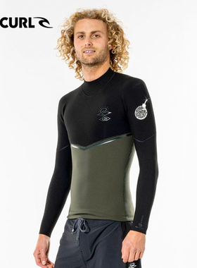 澳洲RIPCURL E雷湿衣1.5mm无拉链防寒服男上衣冲浪服潜水服