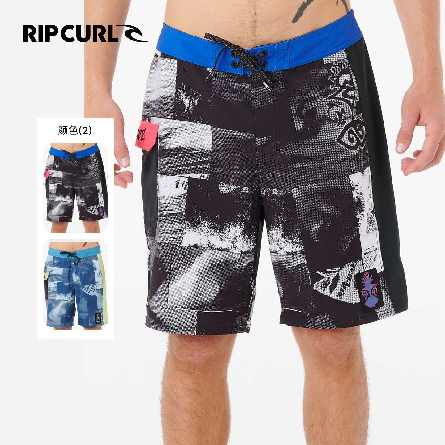澳洲RIPCURL幻影沙滩裤男20英寸速干可下水游泳裤溯溪冲浪短裤
