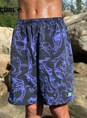 澳洲RIPCURL源动力20英寸沙滩裤男速干可下水冲浪短裤潜水溯溪裤