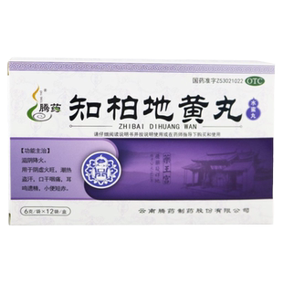 腾药知柏地黄丸6g*12袋 阴虚火旺滋阴降火潮热盗汗耳鸣遗精正品
