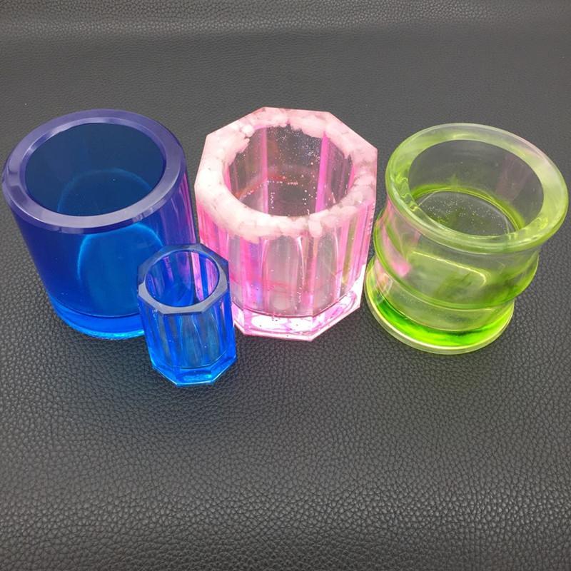 水晶滴胶模具diy笔筒硅高镜面手工饰品干花装饰装工具摆件
