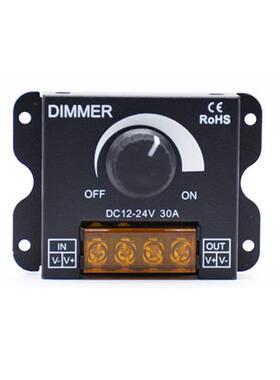 LED手动旋钮360W调光器单色灯带旋转无极灯条调光控制器12-24v30A