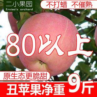 整箱丑平果山西脆甜非冰糖心萍果 新鲜红富士苹果水果净重9斤 包邮