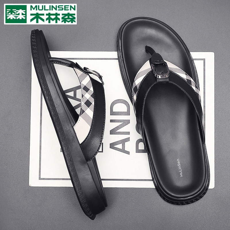 木林森人字拖男夏季2025新款潮流男士夹脚拖鞋外穿防滑软底沙滩鞋
