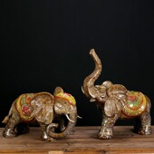 家居装 陶瓷珍藏版 时尚 饰品招财大象摆件大号结婚礼物陶瓷