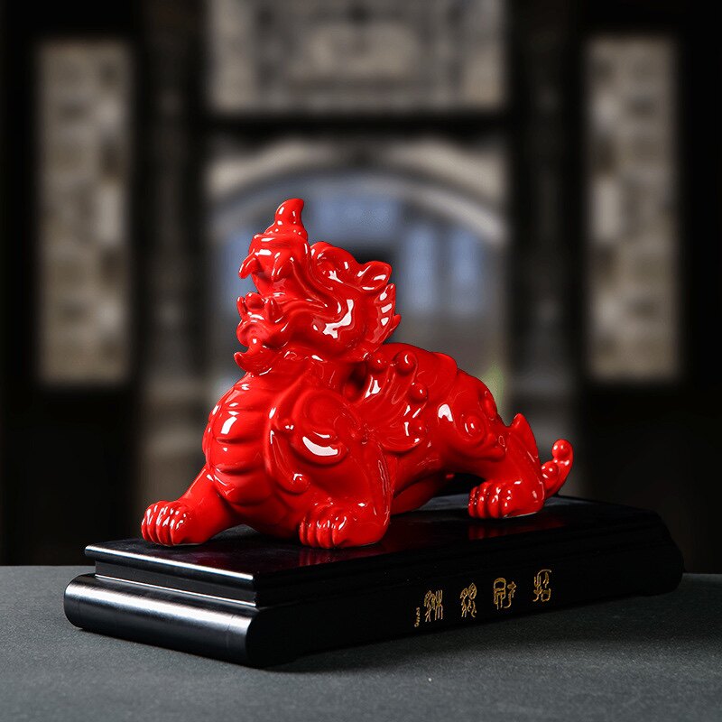 陶瓷珍藏版招财貔貅客厅装饰品风水公司店铺开业礼品