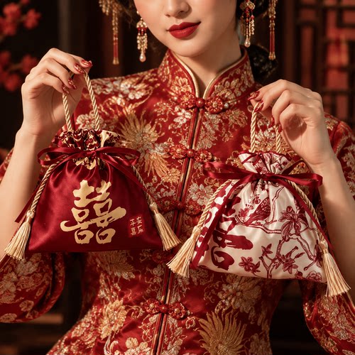 2026新款中国风喜糖袋结婚专用礼伴手礼回礼空盒子糖果包装袋