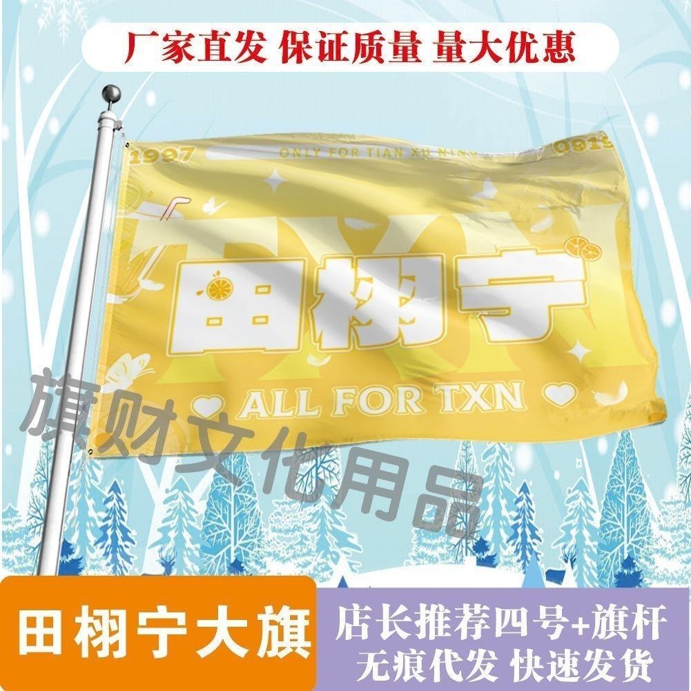 田栩宁大旗明星线下活动田栩宁粉丝应援旗帜定制周边旗帜物料