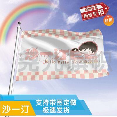 沙一汀应援大旗明星帜演唱