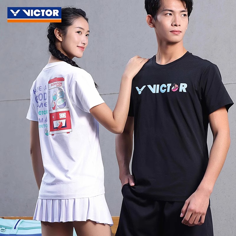 2025春新品victor胜利羽毛球服威克多速干运动服短袖T恤上衣40024