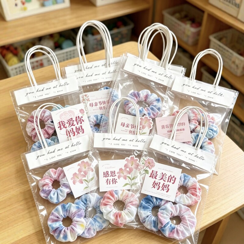 母亲节礼物实用送给妈妈幼儿园创意儿童diy扎染发圈头饰手工制作
