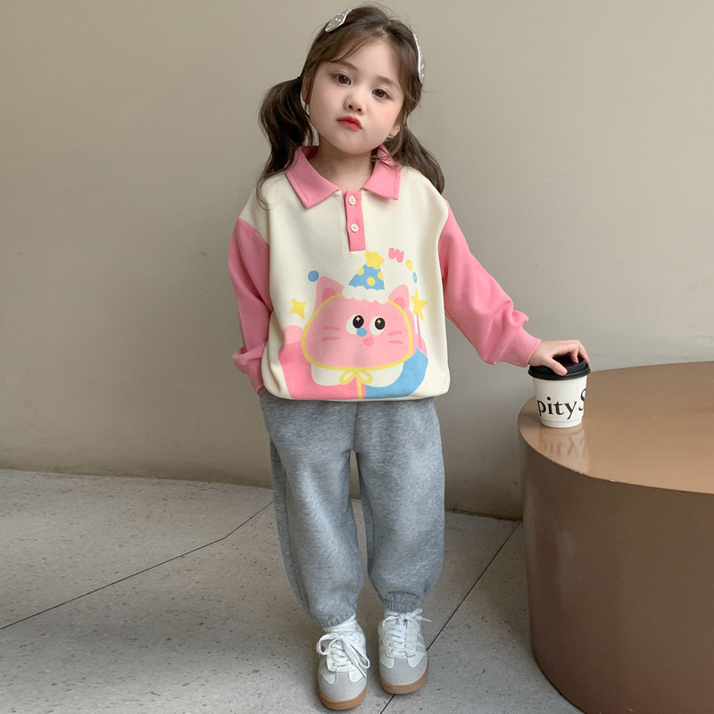 小女孩春季新款可爱多巴胺卫衣两件套女娃娃甜美卡通束脚裤套装潮,女装/女士精品,时尚套装,淘宝优惠券,粉丝福利购,淘宝优惠卷