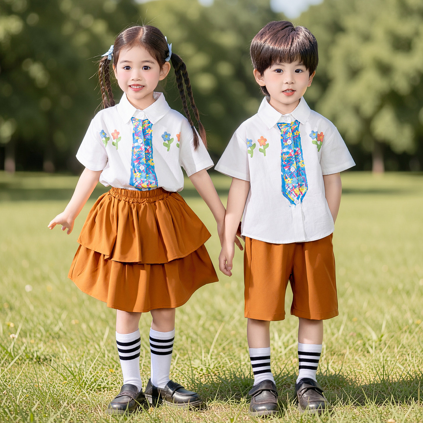 幼儿园夏季新款六一表演服园服潮款街舞服男女童节目演出服舞台服