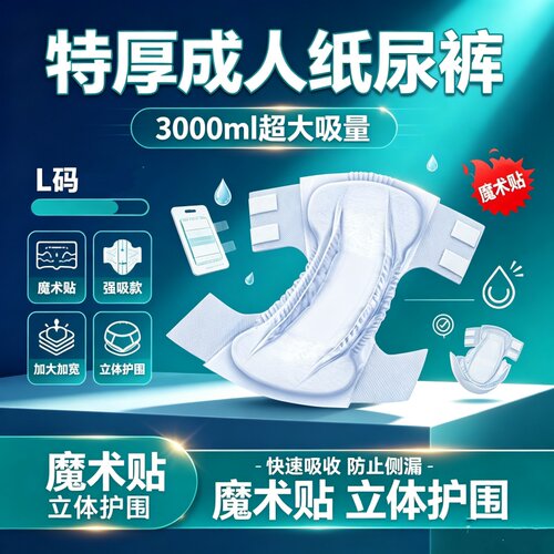 舒寿祥加厚防漏成人拉拉裤XXL大码老人尿不湿干爽透气舒适厂家批