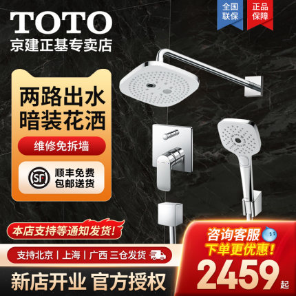 TOTO暗装隐藏花洒套餐TBW02004B/01018/08009家用简约现代(05-E)