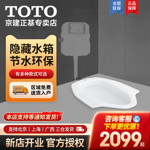 暗装蹲便器套装TOTO陶瓷材质