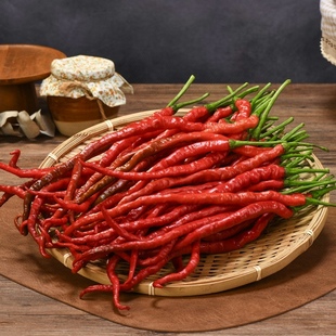 新鲜红辣椒贵州农家肥自种红线椒蔬菜长辣薄皮椒鸡肠椒泡椒剁椒酱