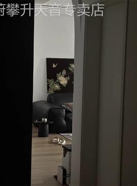 网红新中式挂喜上眉梢手绘油画客厅复画古国风画玄关花鸟装饰卧室