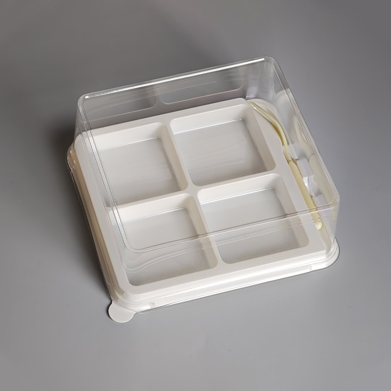 新款四格4粒西点蛋糕冰皮月饼雪媚娘蛋黄酥饼蛋挞肉松小贝包装盒