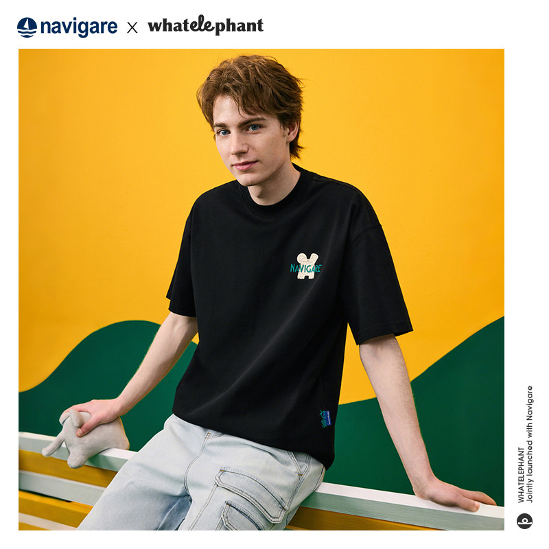 Navigare意大利小帆船翻领休闲短袖T恤男2026夏季凉感套头体恤衫