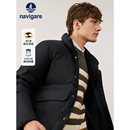 Navigare意大利小帆船高充绒量羽绒服男冬季加厚休闲短款立领外套