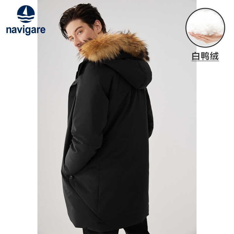 navigare意大利小帆船黑色外套