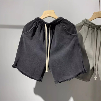 美式复古水洗重磅宽松短裤男潮牌