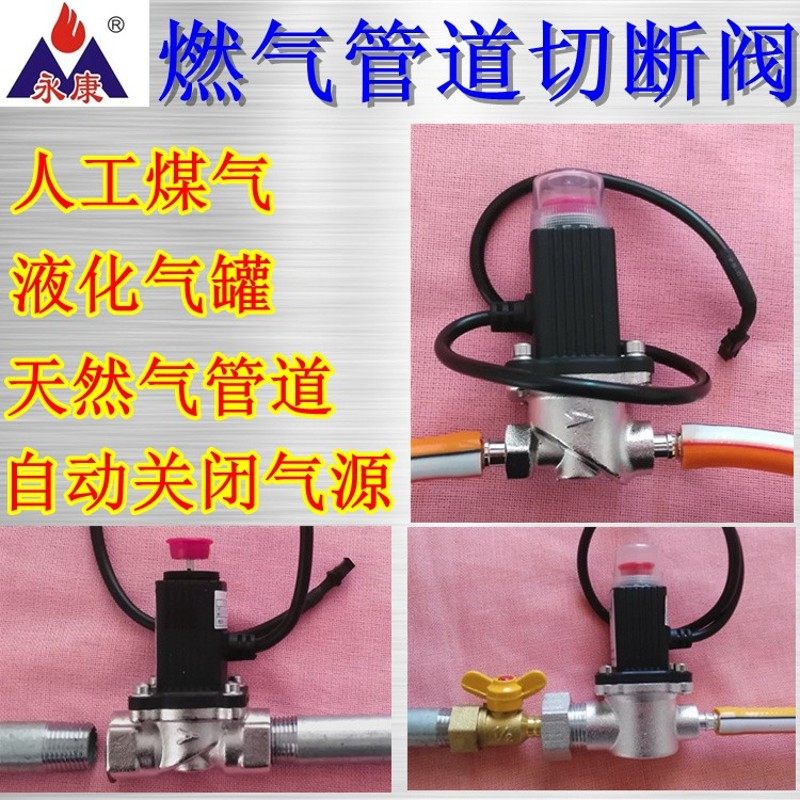 永康燃气泄漏报警器家用燃气电磁切断阀自动关闭天然气电磁控制
