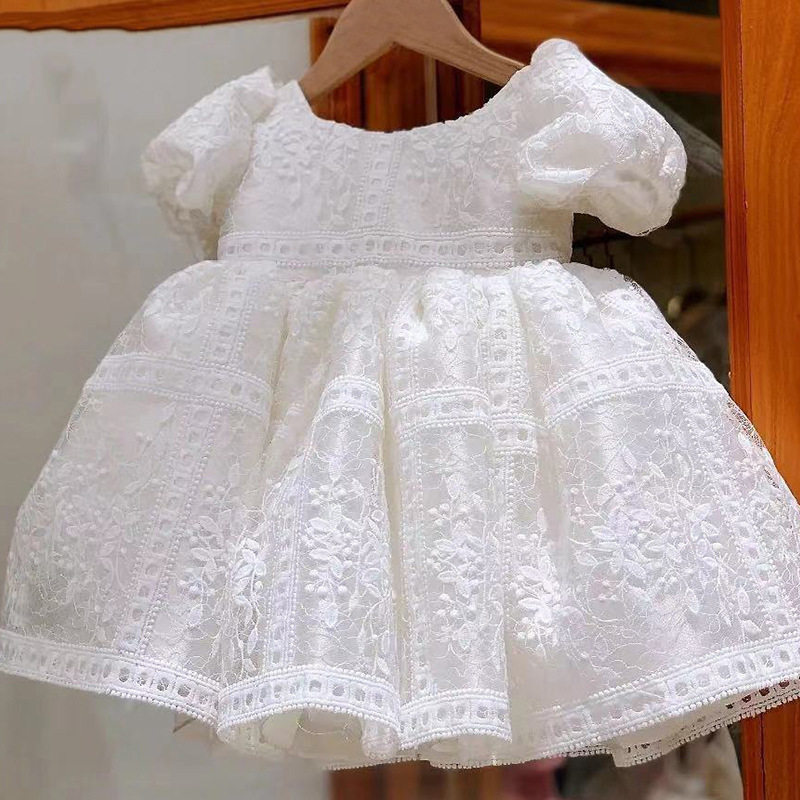 周岁女宝宝礼服洋气女童百天2022夏季蓬蓬裙花童婚礼小女孩公主裙