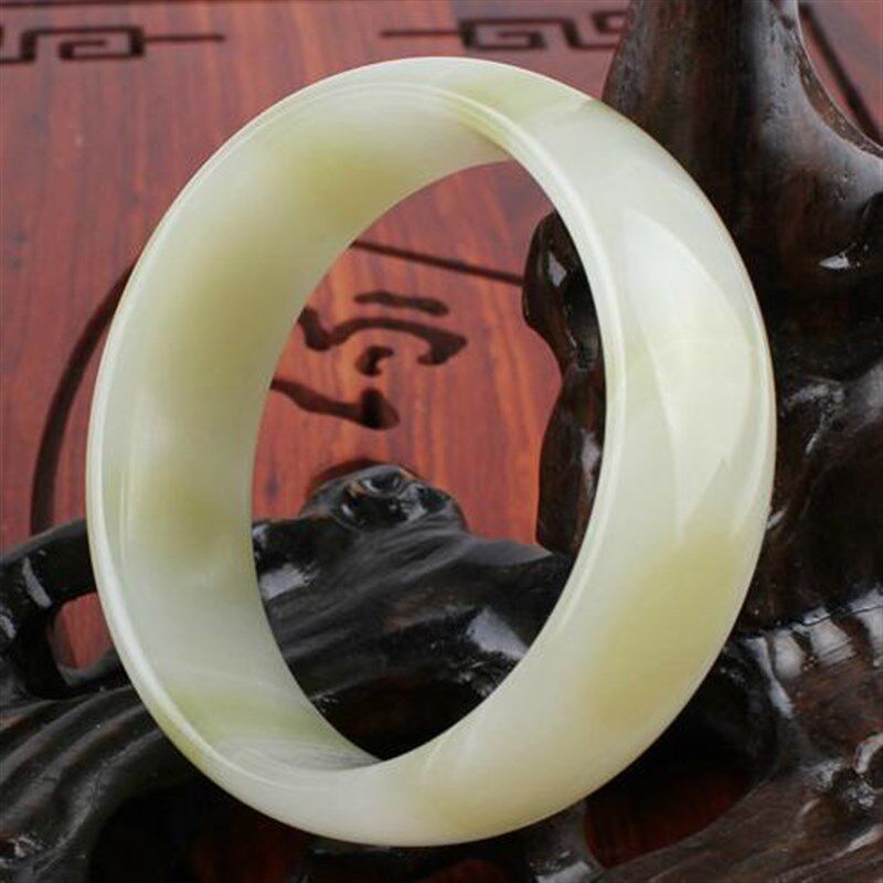 玉器工艺品  阿富汗玉方解石缠V丝加宽玉手镯
