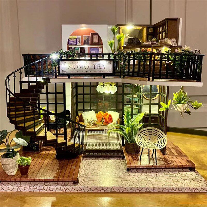 情人节送礼别墅diy小屋木制手工制作微缩房子建筑模型拼装玩具520