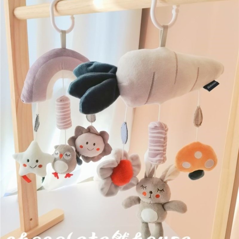 北欧风婴儿床f铃 风铃 拉铃挂件 宝宝推车汽车音乐挂件 车床挂玩