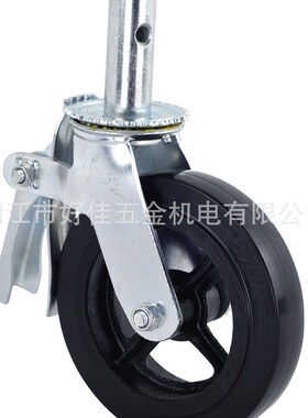 源头工厂直供8X2重型铁芯高耐磨I橡胶鹰架刹车脚手架脚轮