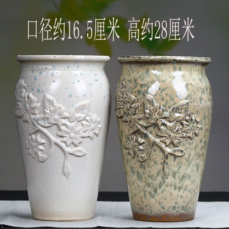 手工微瑕粗陶陶瓷花盆特大号紫砂花盆透气陶罐多肉老庄盆高法师盆