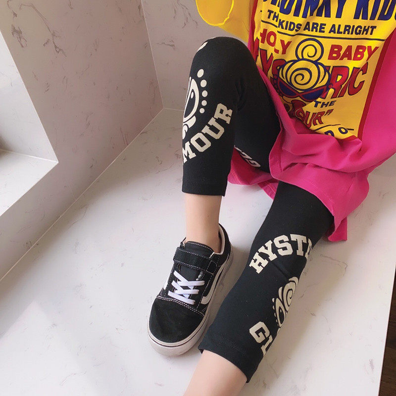 女童时尚打底裤2023新款可选夏七分裤春秋长裤冬季加绒加厚保暖裤