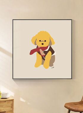 可爱喵现a代客厅挂画偷喝牛奶的猫咪装饰画厨房壁画北欧墙面置物