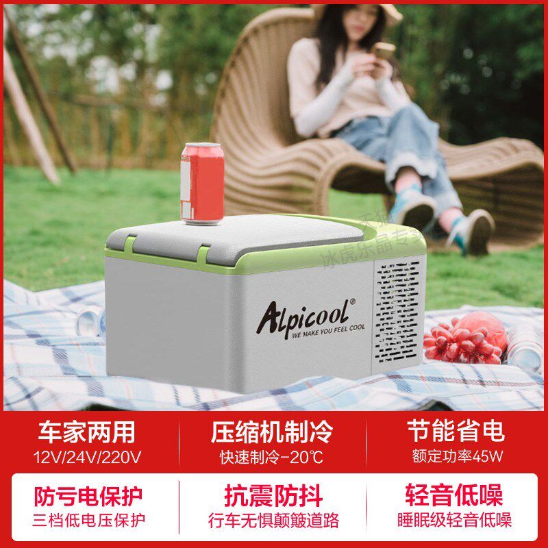 冰虎车载冰箱压h缩机制冷可结冰12V24V车家两用冷冻冷藏迷你小冰