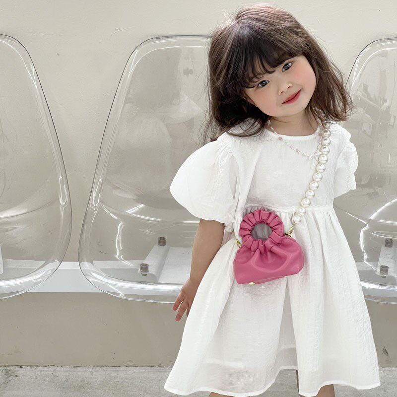 圆环儿童公主包包法式设计女童时尚小包潮精致宝宝斜挎包外出拎包