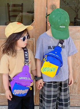 儿童胸包女童潮流街舞小挎包20y24夏季新款男童斜挎包外出宝宝背