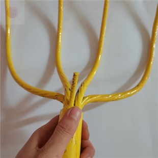 农用大钢叉大草叉插草用的叉子实心大叉三齿叉四齿叉多股叉子铁叉