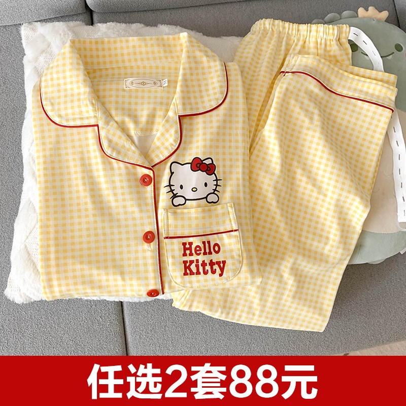 哺乳睡衣孕妇月子服夏季薄款产后春秋纯棉产妇喂奶可爱大码家居服