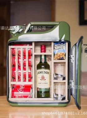 热销铁艺美式汽油桶酒箱Jerrycanminiba圣诞r玄关摆件工艺