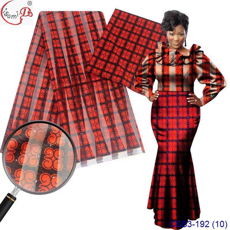 绣亮片数码印花欧根纱网底布贴布绣面料 女装服装辅料
