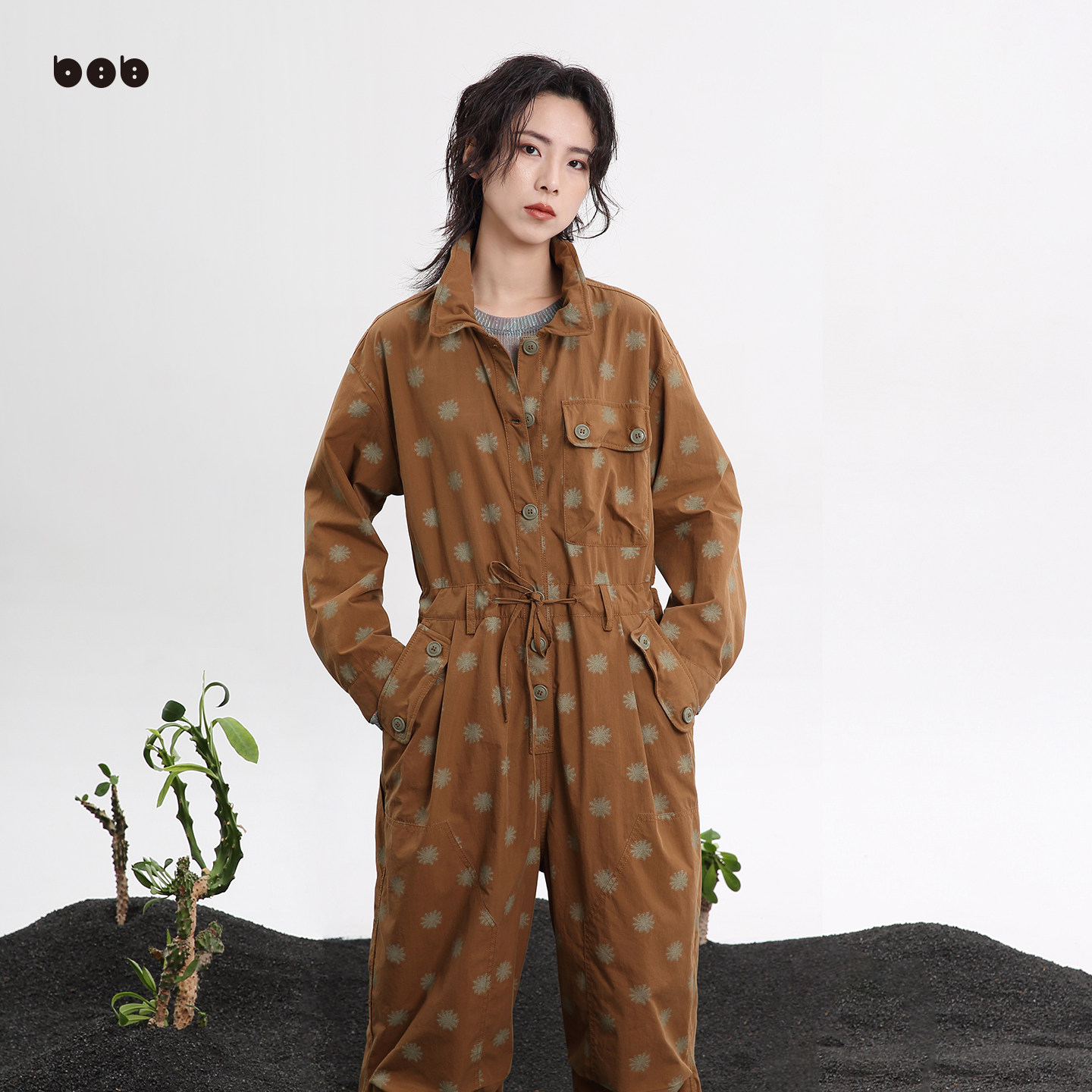 【商场同款】白目自连体裤女2025秋季新品个性潮酷显高显瘦阔腿裤,女装/女士精品,连体衣/裤,淘宝优惠券,粉丝福利购,淘宝优惠卷